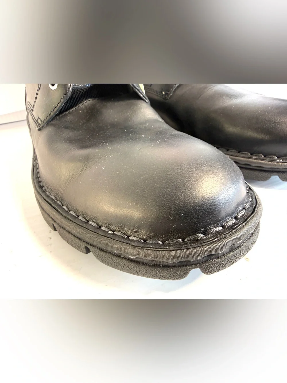 Rockport Unisex Black Leather Lace-Up Ankle Boots